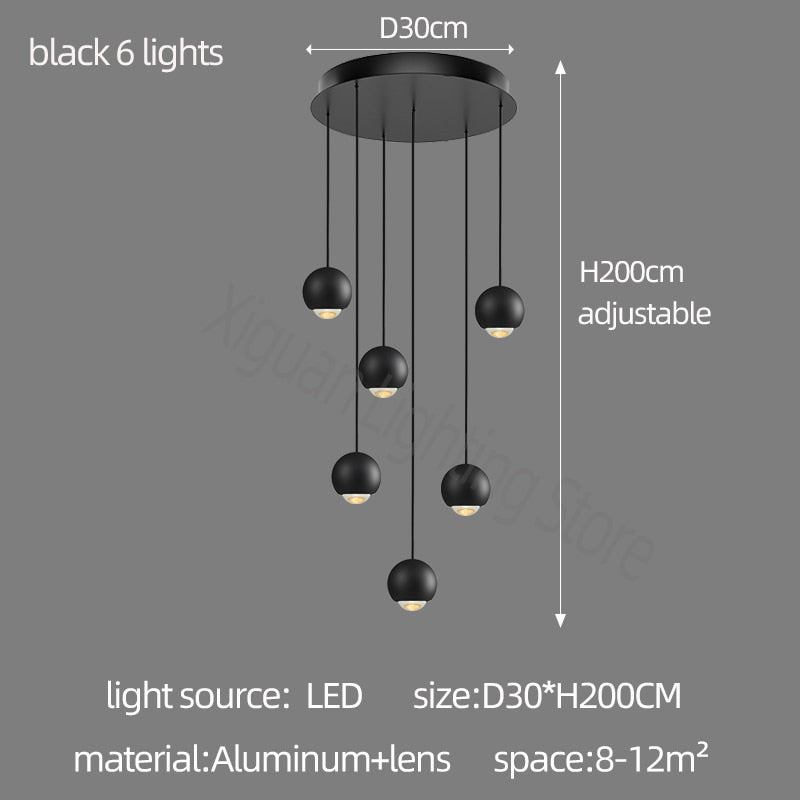 Modern Metal Globe Lens Chandelier | Versatile Lighting