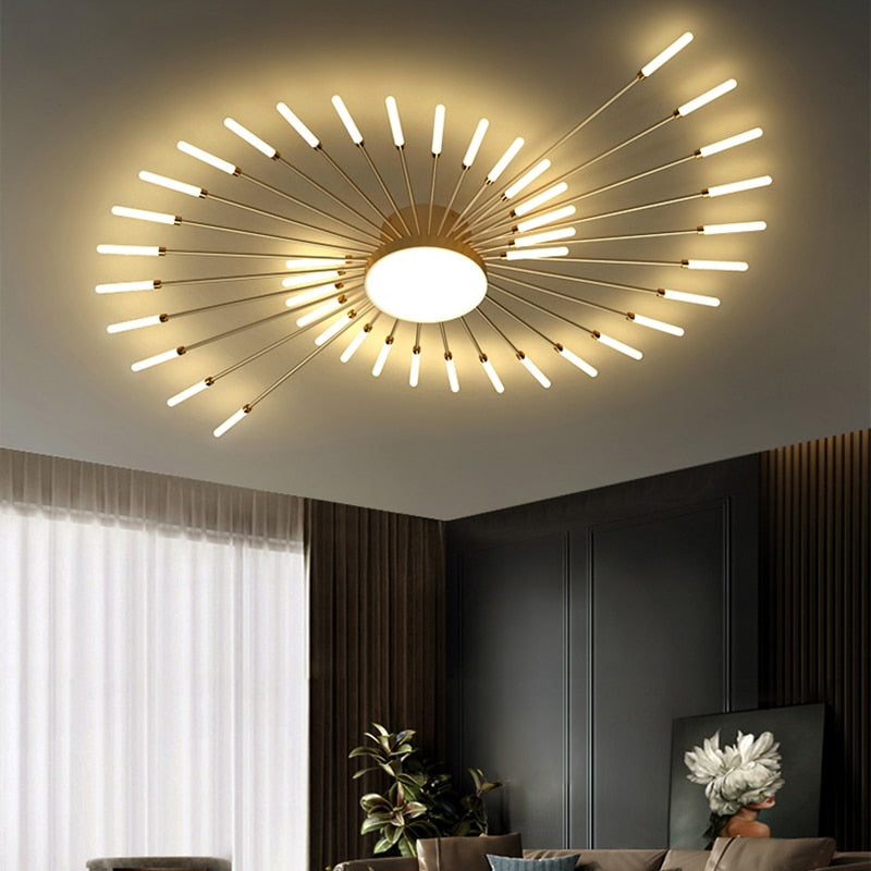 Nordic Fireworks Ceiling Lamp | Modern Living Room Lighting
