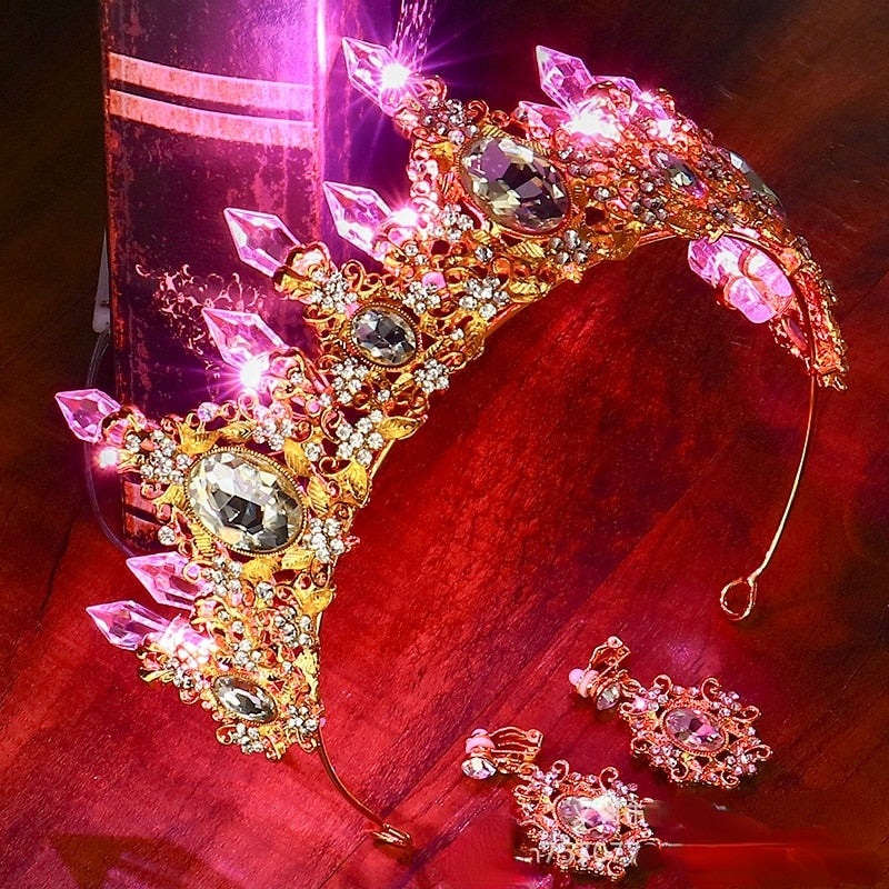 Glow LED Crown Tiara | Luminous Princess Hair Accessory