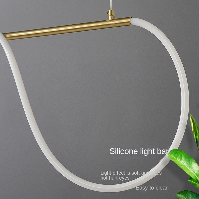 Nordic Modern Gold LED Chandelier | Dining Room & Kitchen Lighting