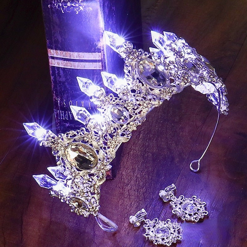 Glow LED Crown Tiara | Luminous Princess Hair Accessory