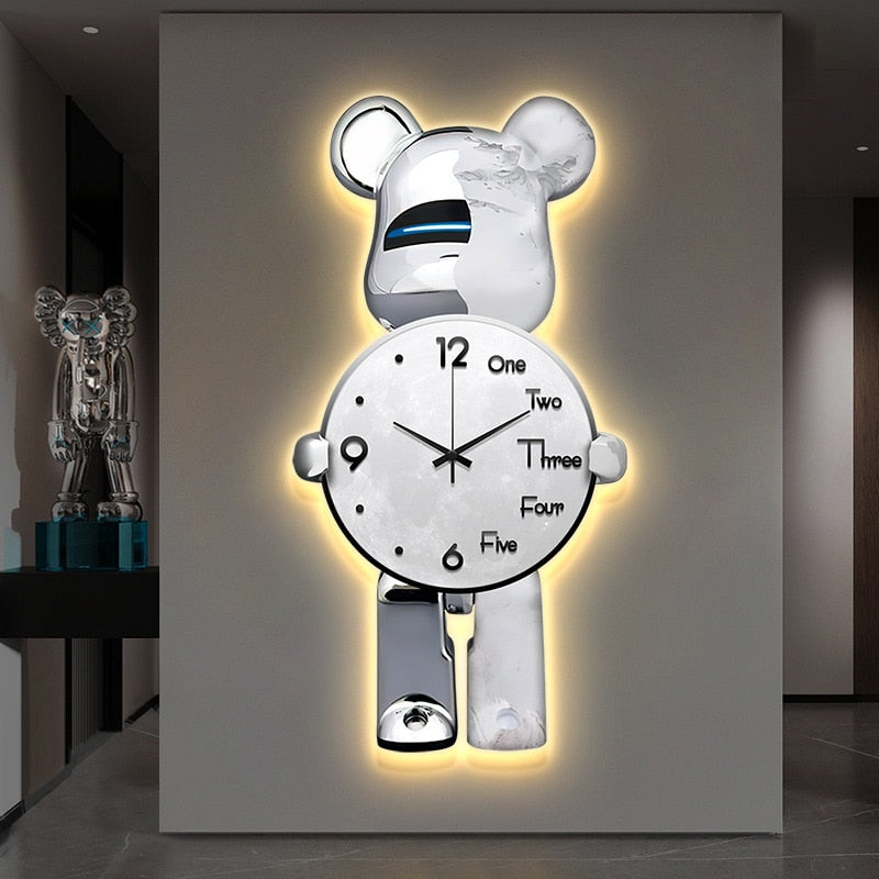 Modern Minimalist Clock Wall Lamp | Internet Celebrity Design