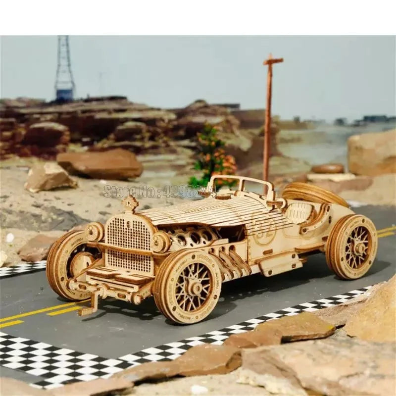 V8 Grand Sport Car 3D Wooden Puzzle Kit