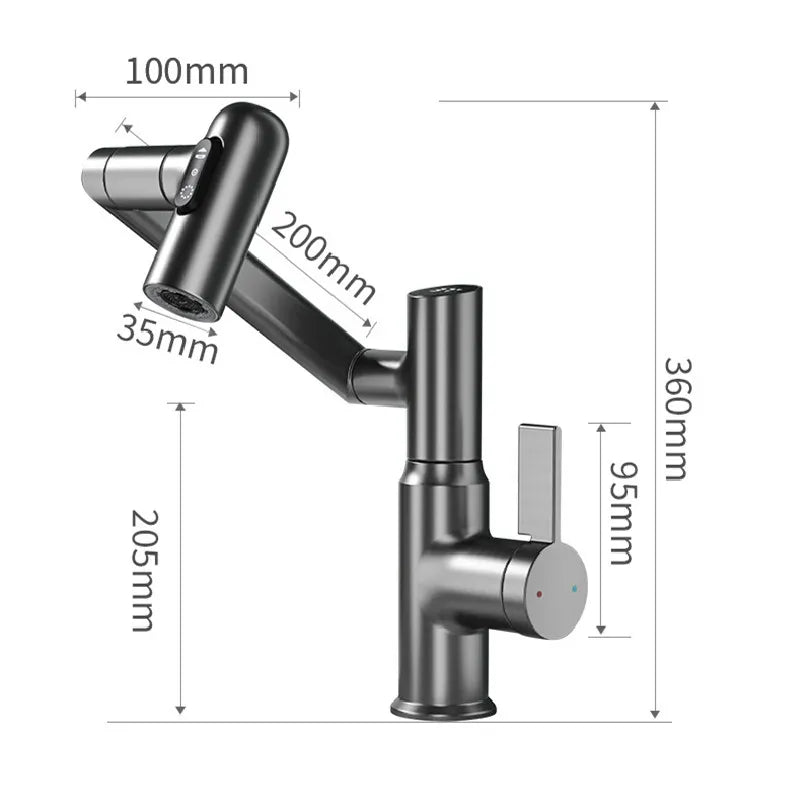 360° Rotating LED Basin Faucet - Hot/Cold Water Mixer