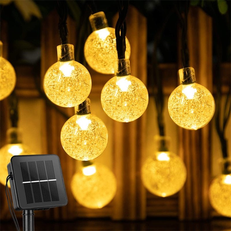 Solar Powered LED Outdoor String Lights - ElookzDesign